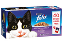 Felix Pouch Mixed Pack Cat Food Omega 6 fatty acids minerals & vitamin 40 x 100g - Papaval