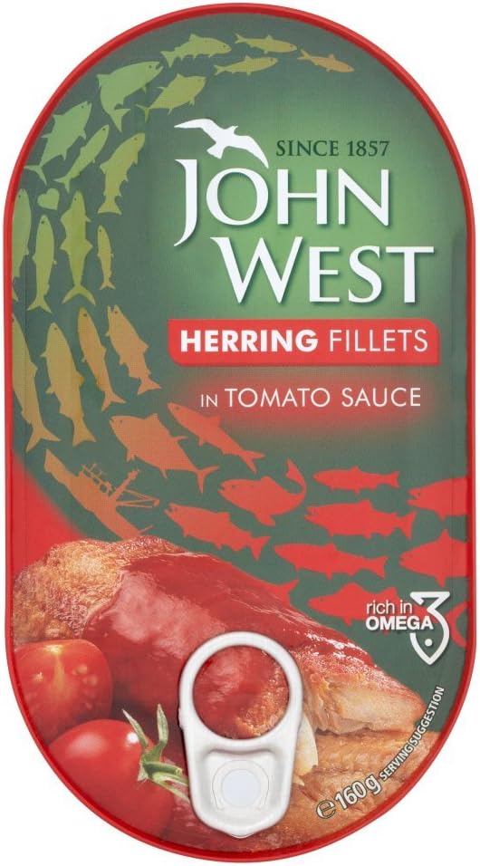 John West Herring Fillets In Tomato Sauce 10x160g