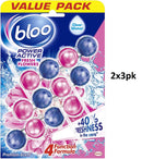 Bloo Power Active Toilet Rim Block Pack of 2x3pk