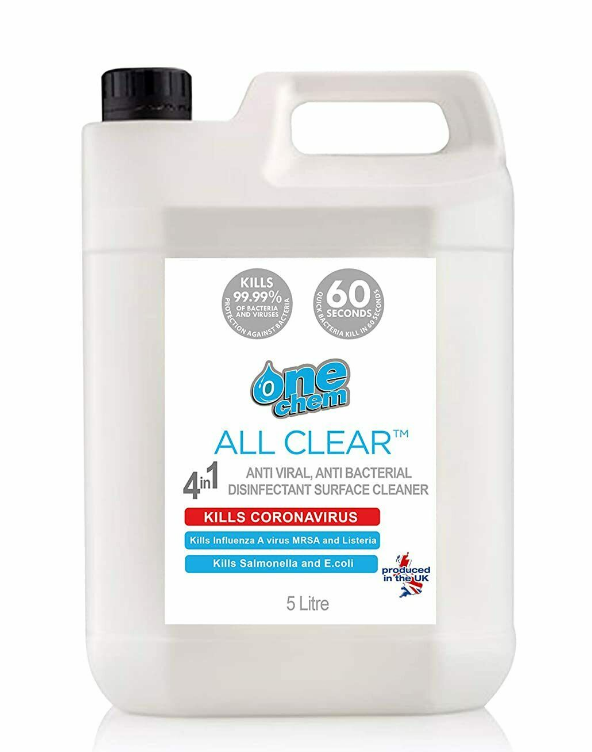One Chem All Clear Antiviral Disinfectant Packm of 5 Litre