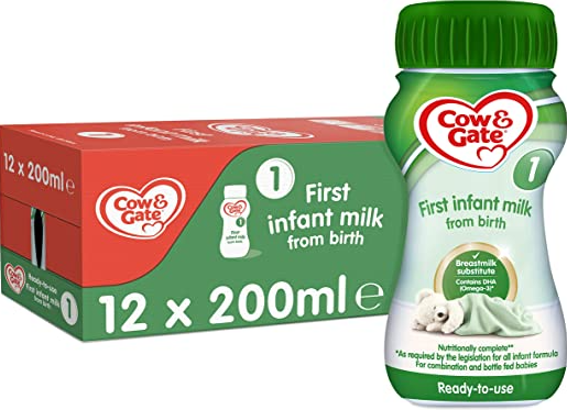 Cow & Gate 1st Milk Ready To Drink, 12 x 200ml