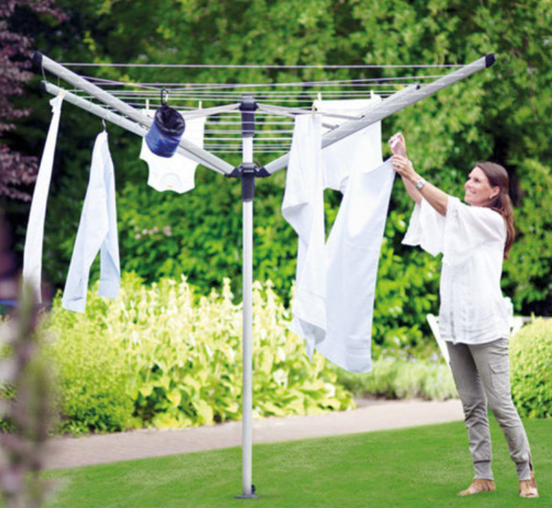 Brabantia Lift O Matic 60m Rotary Airer with Ground Spike Cover