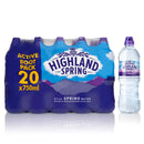 Highland Spring Still Water Sports cap bottles Pack of 20x750ml