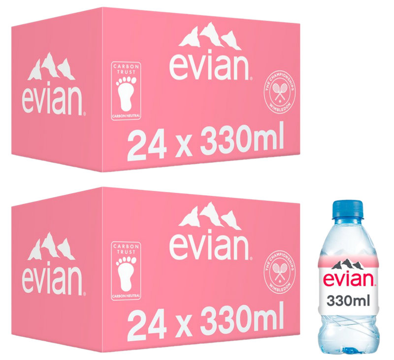Evian Still Mineral Water Pack of  330 ml bottles