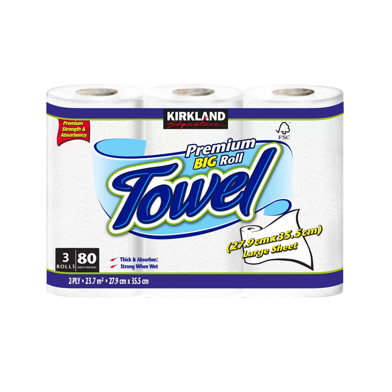 Kirkland Signature Kitchen Roll Towel Pack of  4x3x80 Sheet Pack