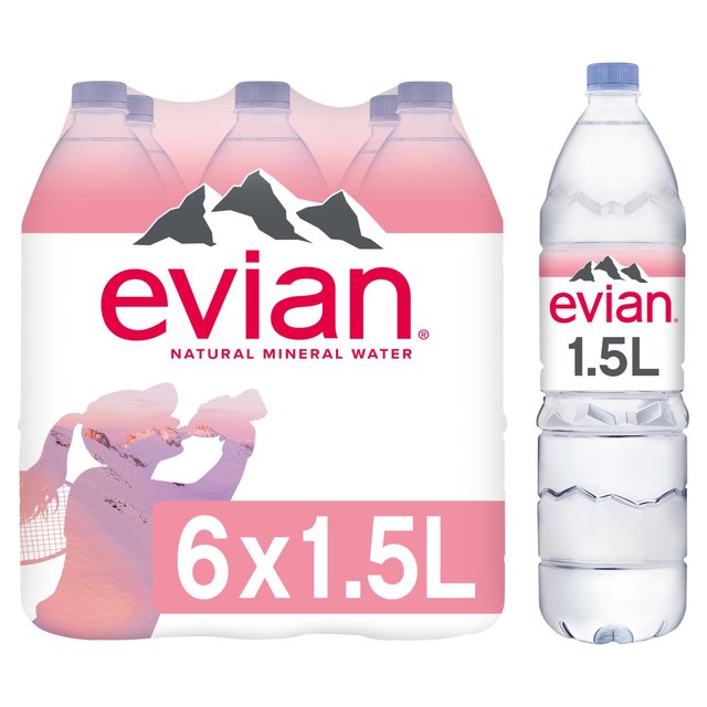 Evian Natural Mineral Water Pack of 1.5 ltr bottles