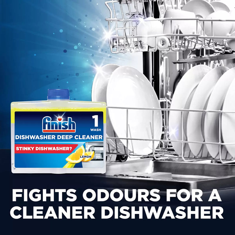 Finish Lemon Sparkle Dishwasher Cleaner Pack of 4x250 ml