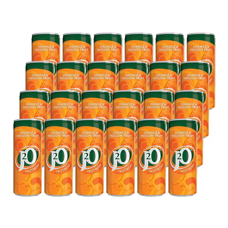 J2O Orange & Passion Fruit Cans Pack of 6 x 4 x 250ml