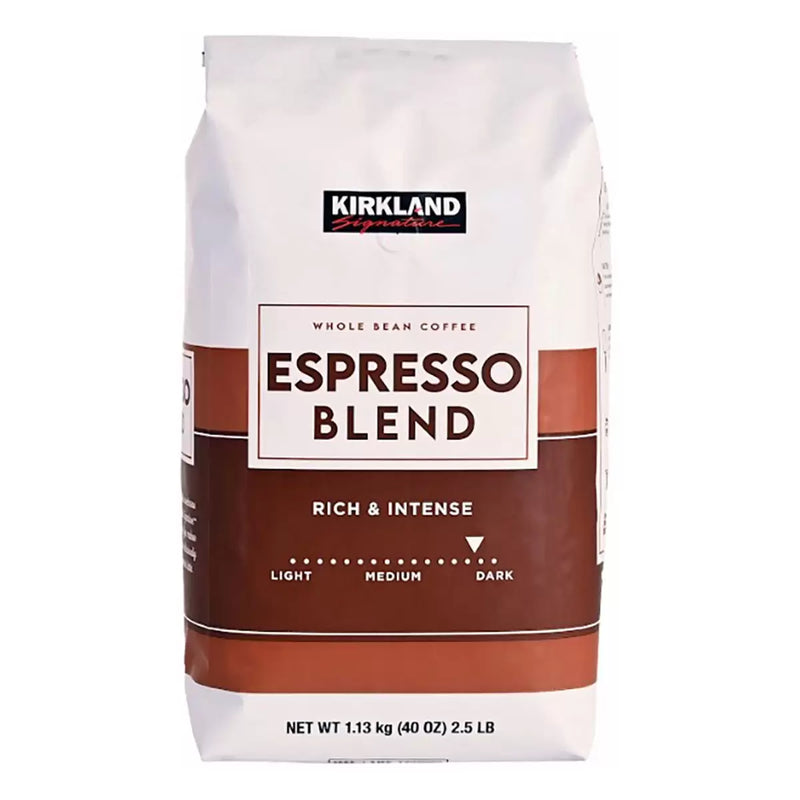 Kirkland Signature Whole Bean Coffee Espresso Blend Dark roast Pack of  1.13kg