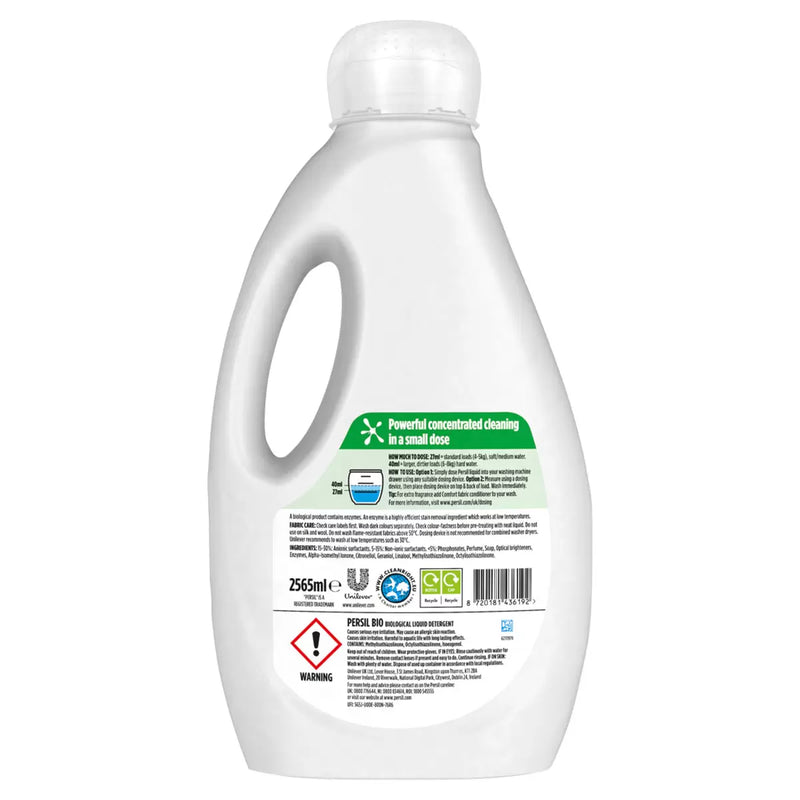 Persil Bio Laundry Liquid Pack of 95 Washes X 2.565L