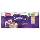 Cushelle Quilted 3-Ply Longer Rolls Toilet Tissue Pack of 4x8 Pack (236 Sheets)