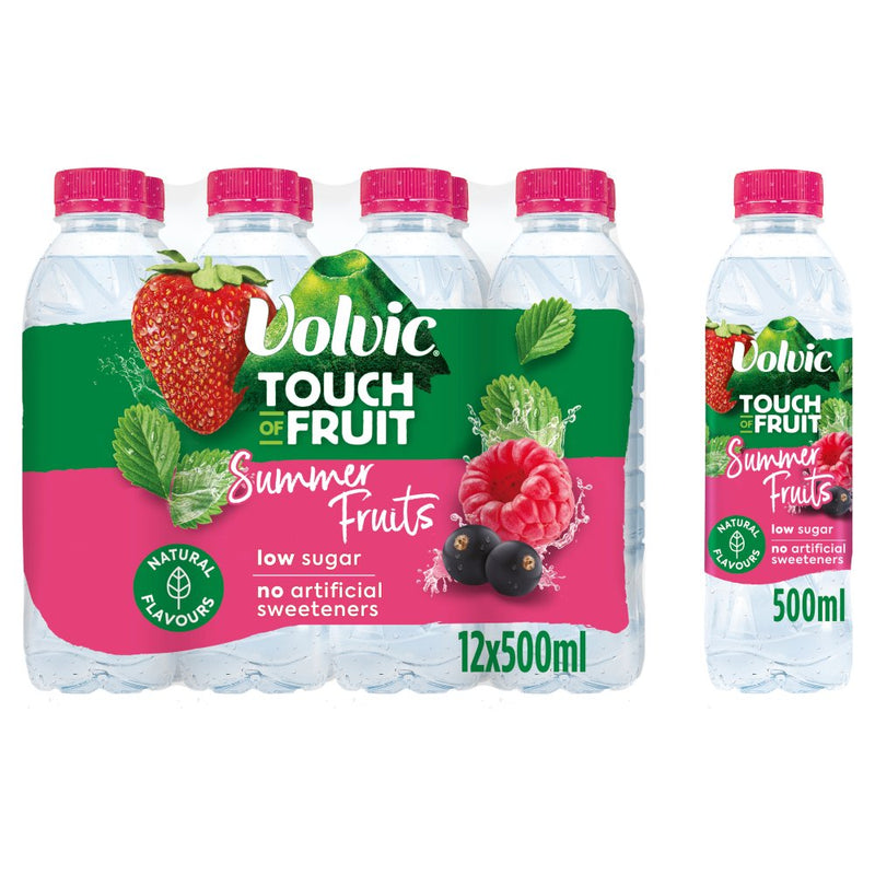 Volvic Touch of Fruit Sugar free & low suagr Natural Flavoured Water Variety Packs