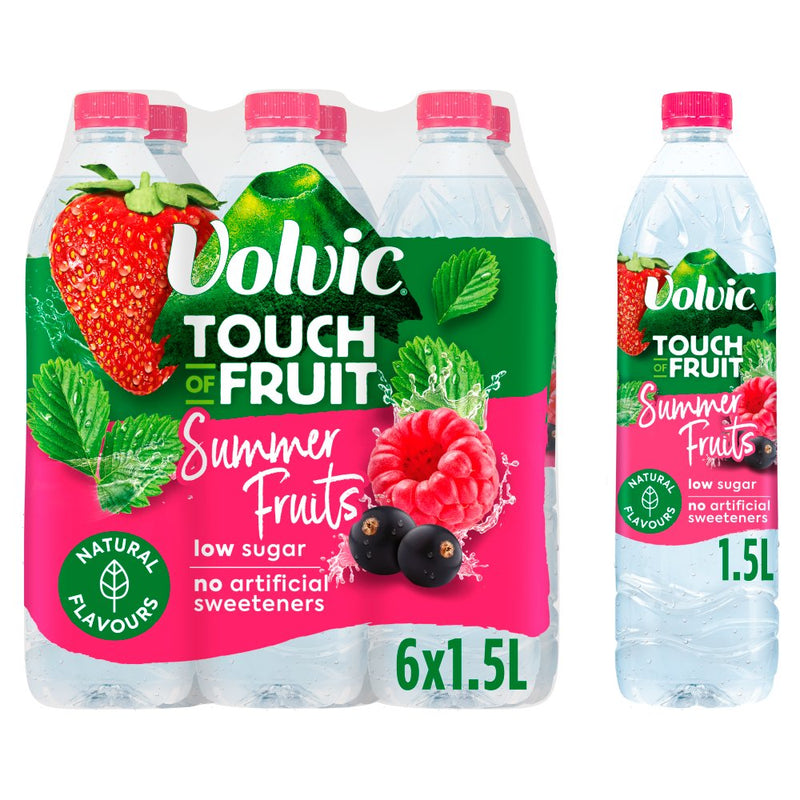 Volvic Touch of Fruit Sugar free & low suagr Natural Flavoured Water Variety Packs