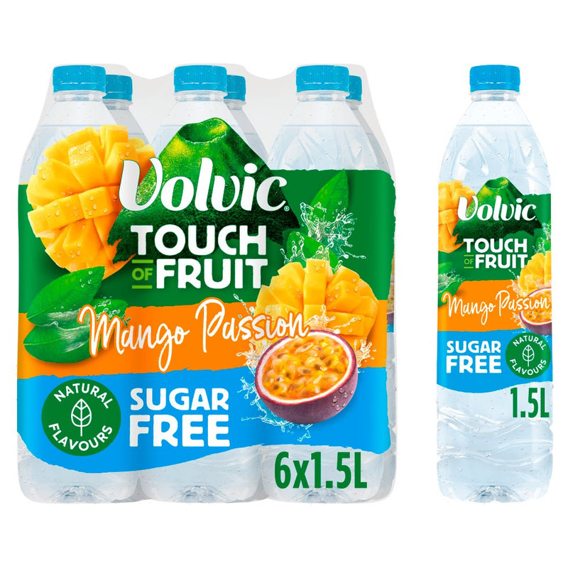 Volvic Touch of Fruit Sugar free & low suagr Natural Flavoured Water Variety Packs