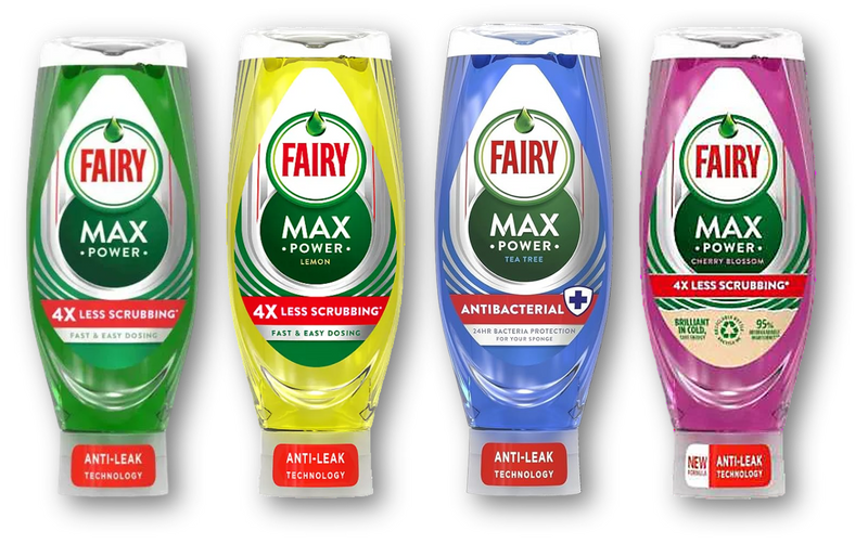 Fairy Max Power Washing Up Liquid Pack of 8 x 640ml