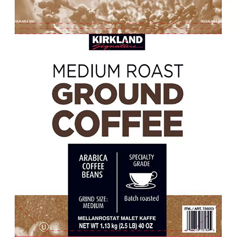 Kirkland Signature Ground Coffee Medium Roast Pack of 1.13kg