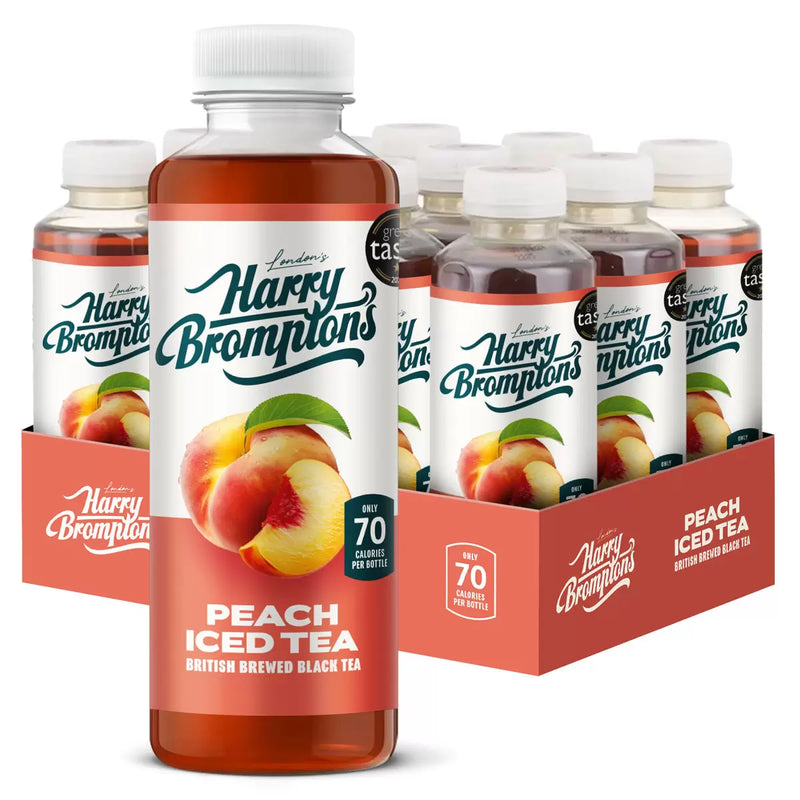 Harry Brompton's Peach Iced Tea Pack of 12x500ml
