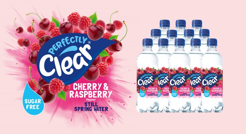 Perfectly Clear Cherry & Raspberry Still Spring Water Pack of 12x500ml