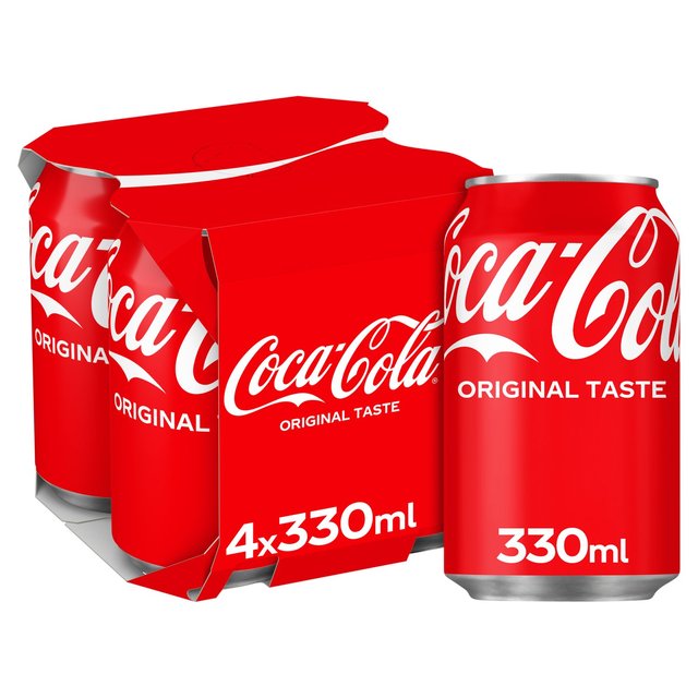 Coca-Cola Original Soft Drink 330ml Pack Cans