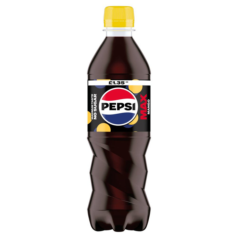 Pepsi Max Mango No Sugar Cola Bottle Pack of 500ml