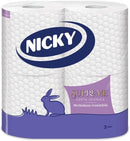 Nicky Supreme 20 (5x4') Rolls of Toilet Paper, 160 Soft 3-Ply Sheets