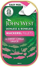 John West Mackerel Fillets in Sweet Chilli Sauce Pack of 10x115g