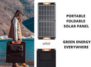 100W Portable Solar Panel Foldable Solar Charger 2 USB + DC Outputs Compatible with Generators Power .