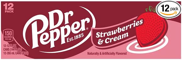 Dr pepper strawberries and cream - 12x355ml