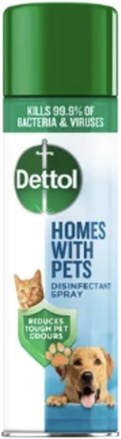 Dettol Homes With Pets Disinfectant Spray Pack of  6 x300ml