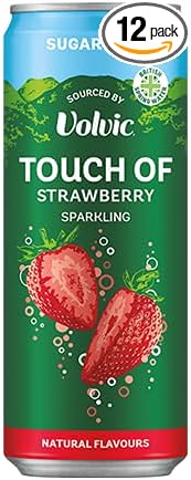 Volvic Touch of Fruit Sparkling water Pack of 12x330ml