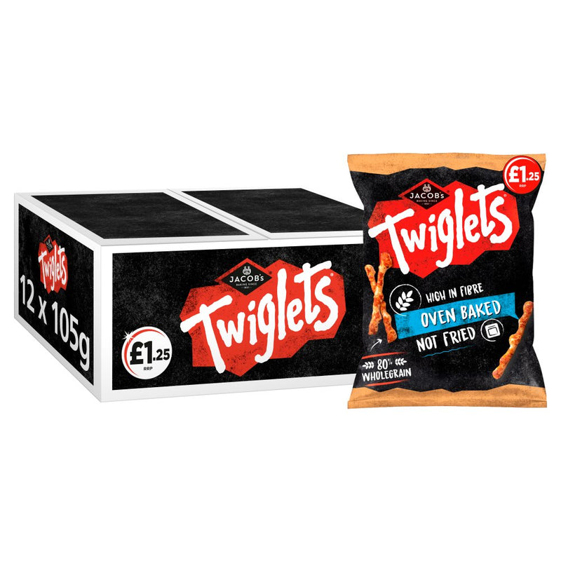 Jacob's Twiglets Original Snacks Pack of 12x105g