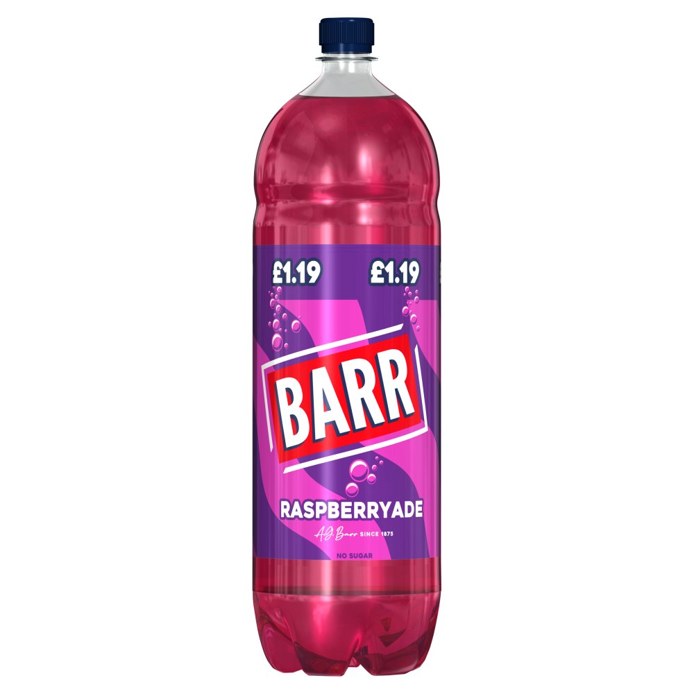 Barr Blue Raspberry BARR Raspberryade Flavour Fizzy Soft Drink Pack of 6x2L