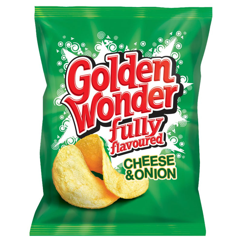 Golden Wonder Fully Flavoured Cheese & Onion Pack of 32 x 32.5g
