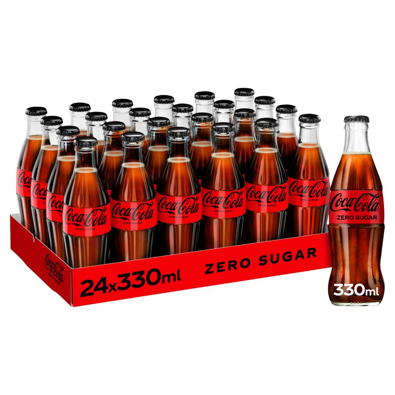 Coca Cola Zero sugar Soft Drink (cans / glassbottles / plastic bottles)