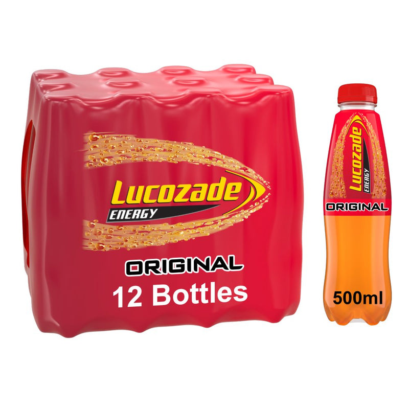 Lucozade Energy Drink Original Pack of 500ml bottles