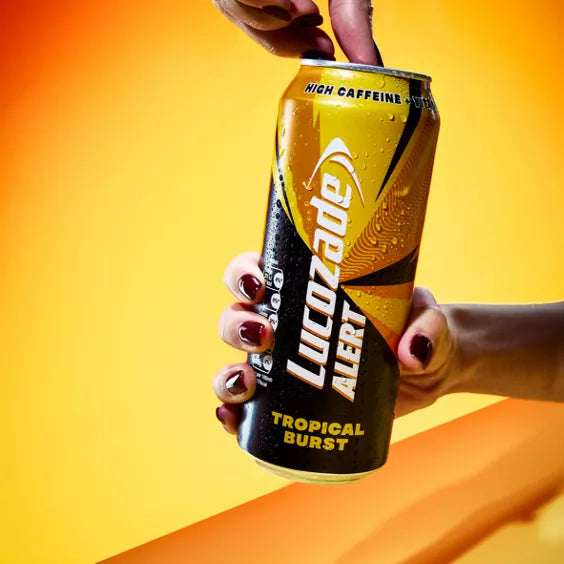 Lucozade Alert Tropical Energt Drink Pack of 12x500ml  can