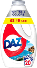 Daz Whites & Colours Regular Laundry Detergent Pack of 20Wash