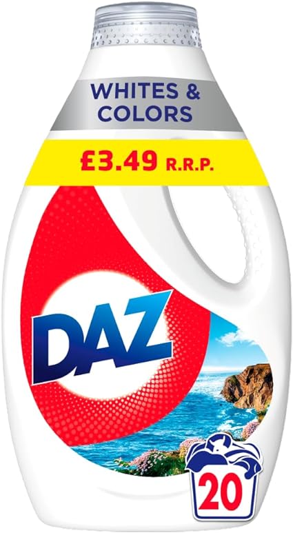 Daz Whites & Colours Regular Laundry Detergent Pack of 20Wash