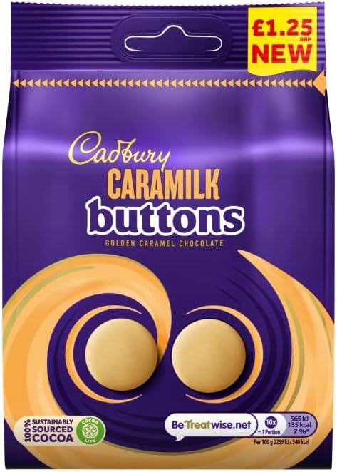 Саdbury Caramilk Buttons Chocolate Bag 90g - PMP x10