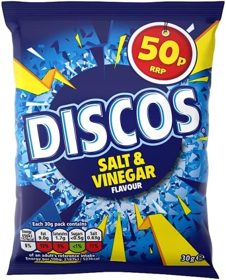 Discos Salt & Vinegar Flavour Pack of 30 x 30g