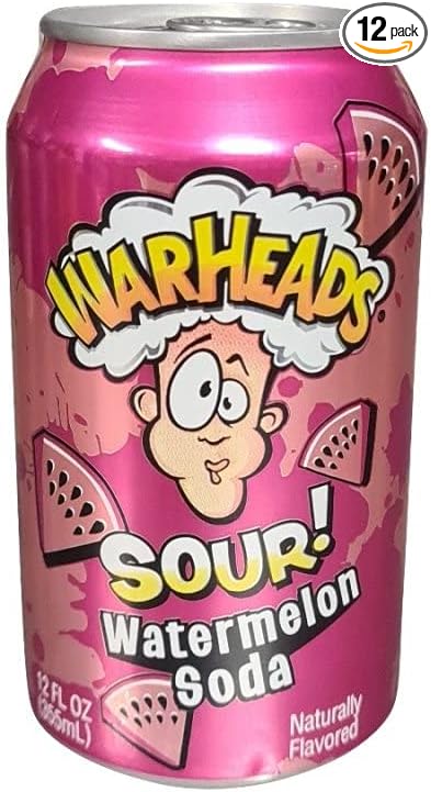 Warheads sour watermelon soda 12x355ml