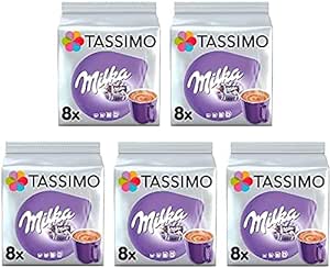 Tassimo Milka Hot Chocolate Pods (Pack of 5 Total 40 PODS)