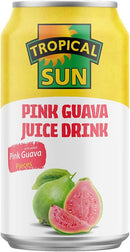 Tropical Sun Pink Guava Juice Drink with Added Pink Guava Pieces Pack of 12x330ml