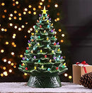 Ceramic Christmas tree hand painted over 90 bulbs