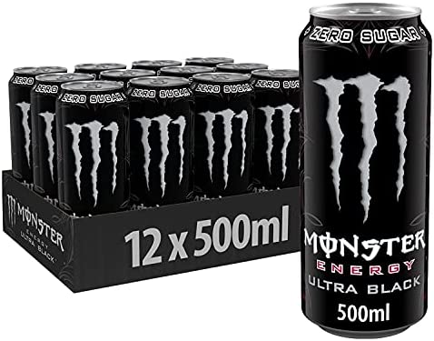 Monster Energy Drink Ultra Black Zero Sugar Pack of 500ml