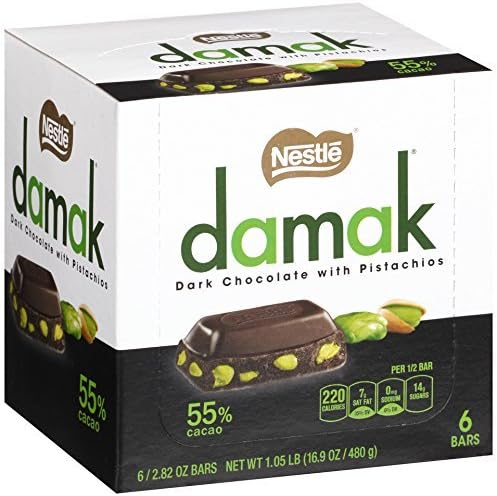 Damak Fine Dark Chocolate With Pistachio-6x60g