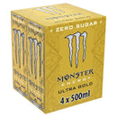 Monster  Energy Drink Ultra Gold Zero Sugar 500ml Pack