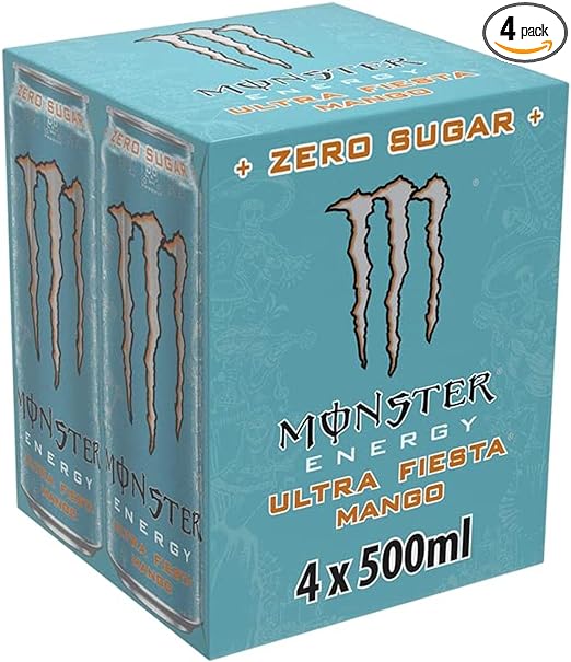 Monster Energy Drink Ultra Fiesta Mango Zero Sugar Pack of 500ml