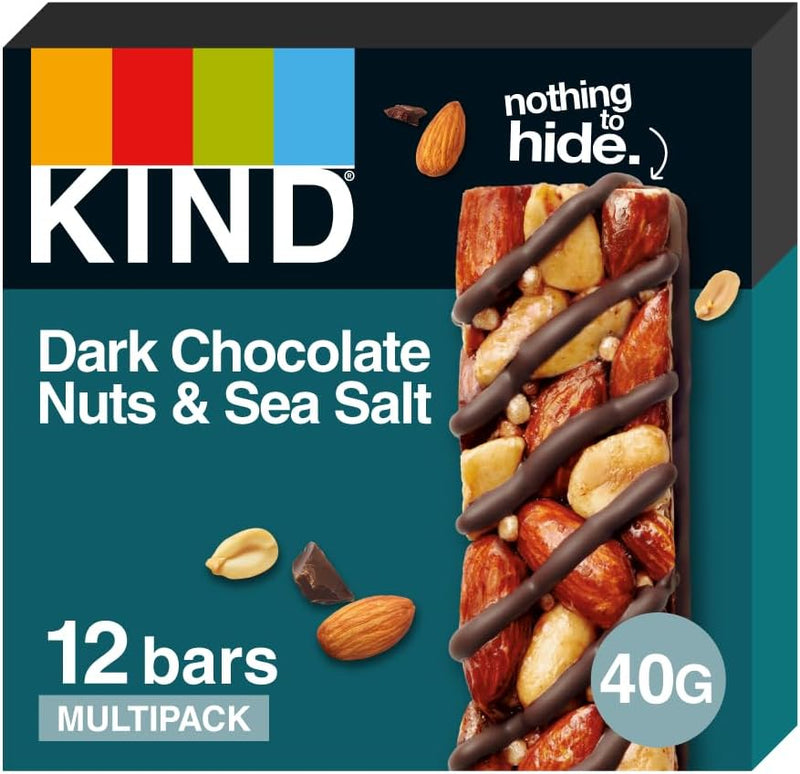 Kind Dark Chocolate Nut & Sea Salt Pack of 12 x 40g