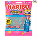 HARIBO Bubblegum Bottles Zing Bag Pack of 12 x 160 gm